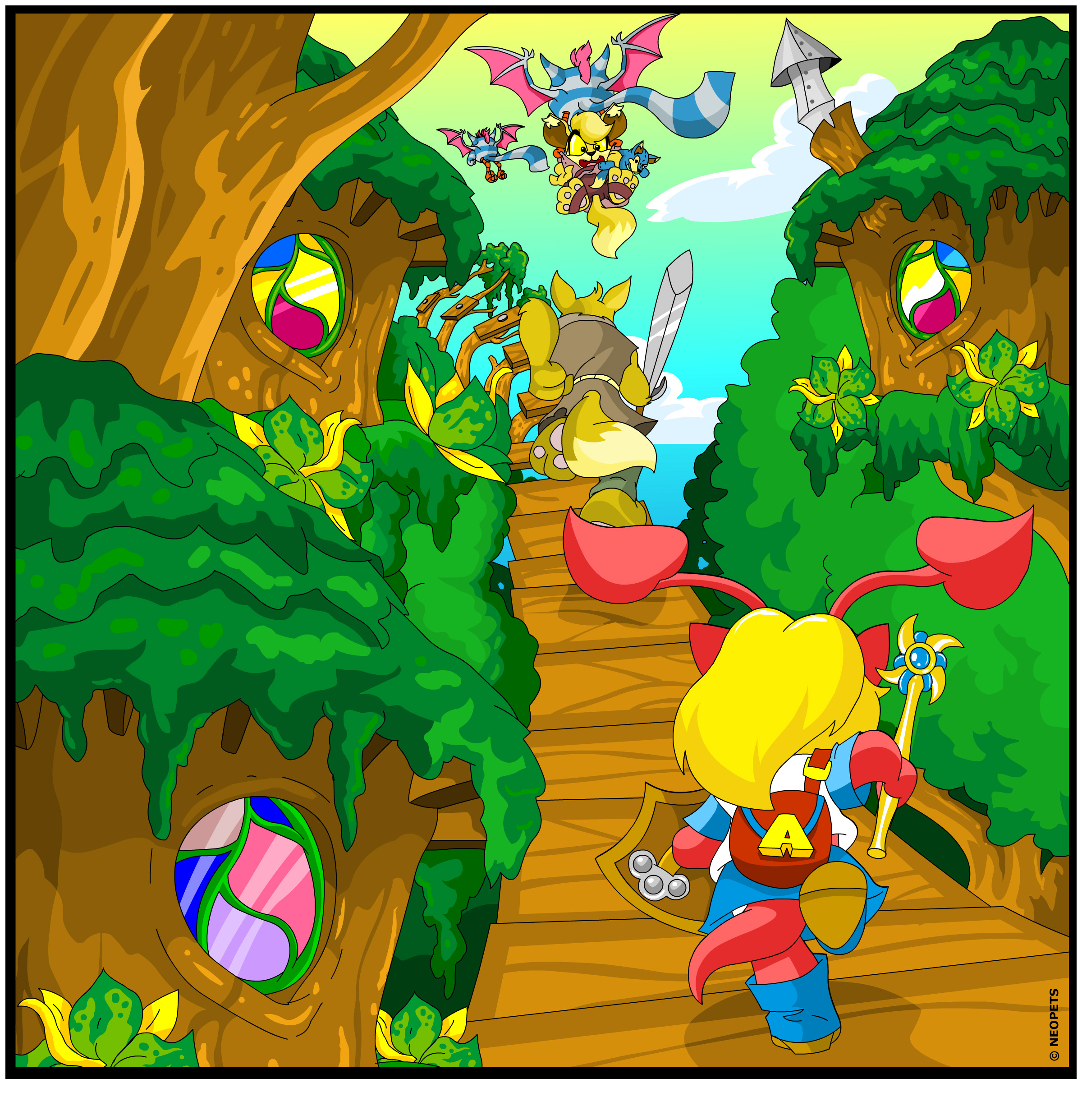 Sally and Tor in Illusen's Glade