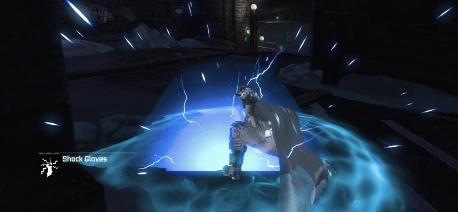 Shock gloves combat animation