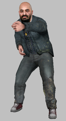 Father Grigori healing. By default, only Medics can do this. In addition, he has voicelines for giving healthkits and ammo.