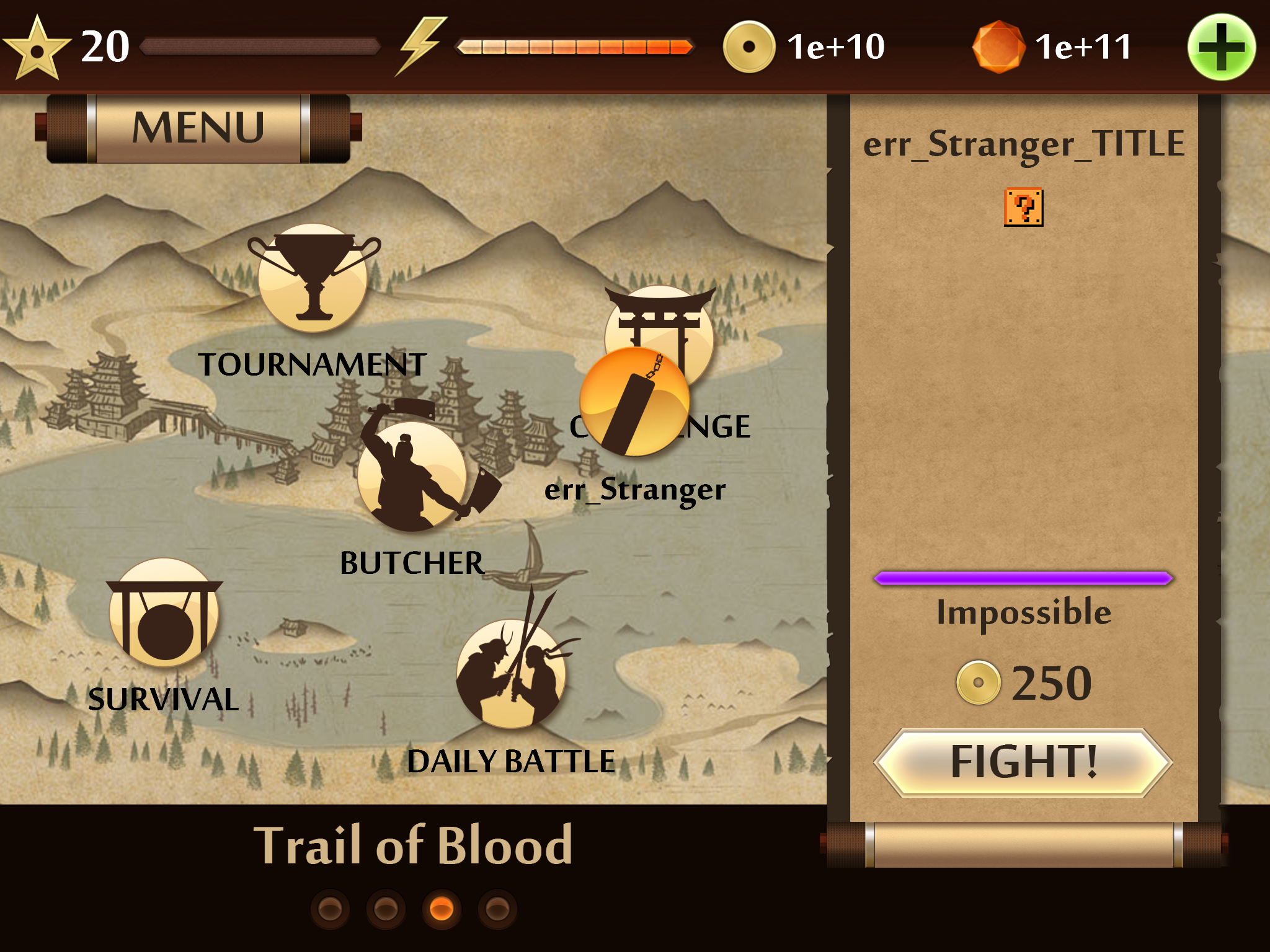 When you battle a stranger, there exists a button for the stranger where you can interact with it. Even though that it appears as a regular battle, you can still win the weapon during unhiding the stranger.