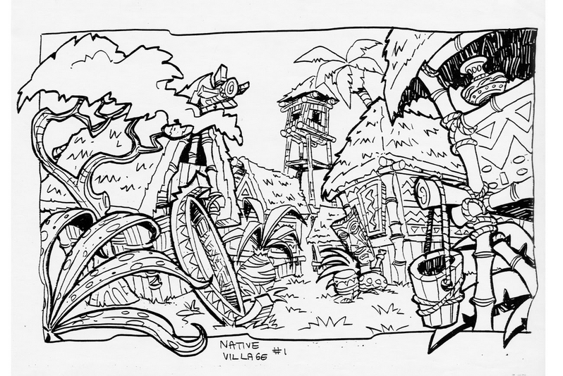 Concept art of the native village. Concept art of the native village.