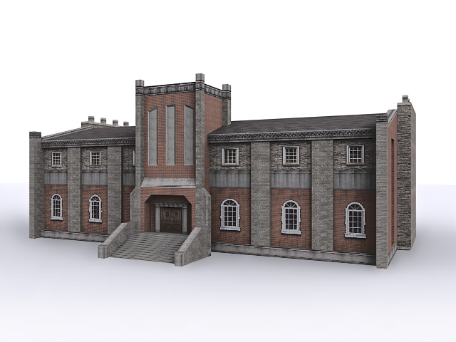 Front view of the library.