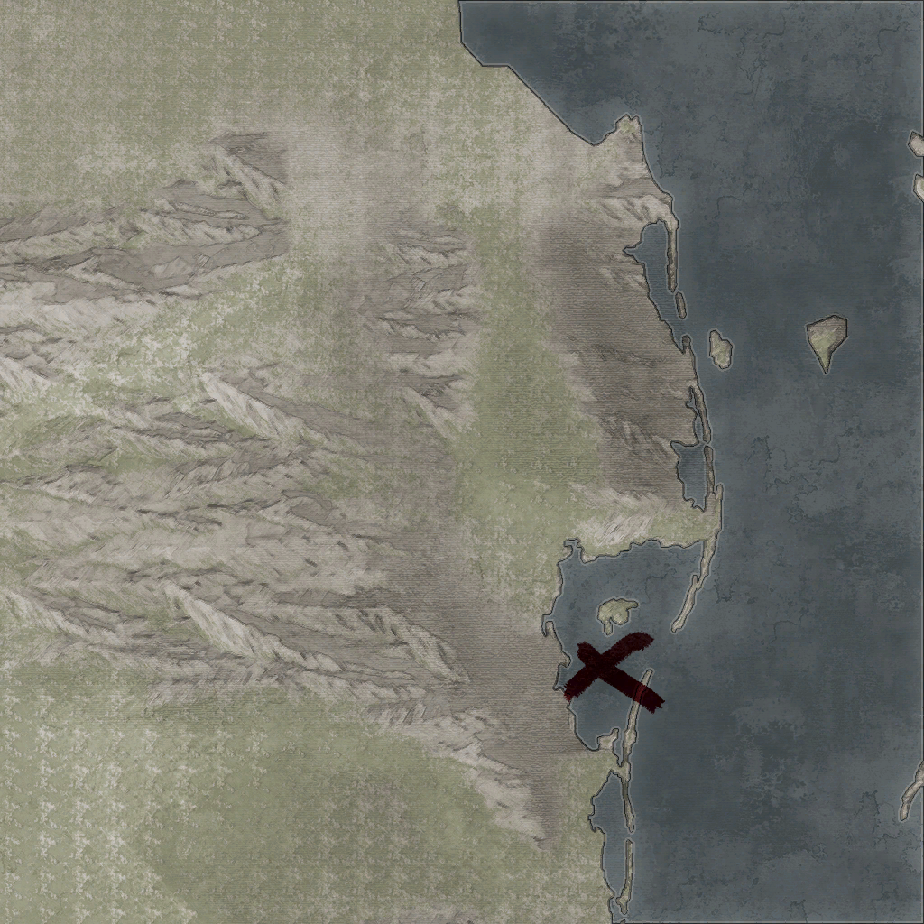 Sample for treasure found from sea charts.