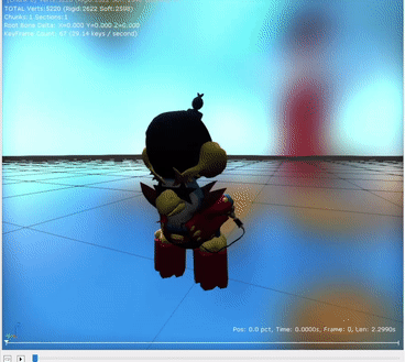 An alternate version of the final's animation for stalling out the bomb timer, but with different timing on the animation to make it seem like he's gliding.