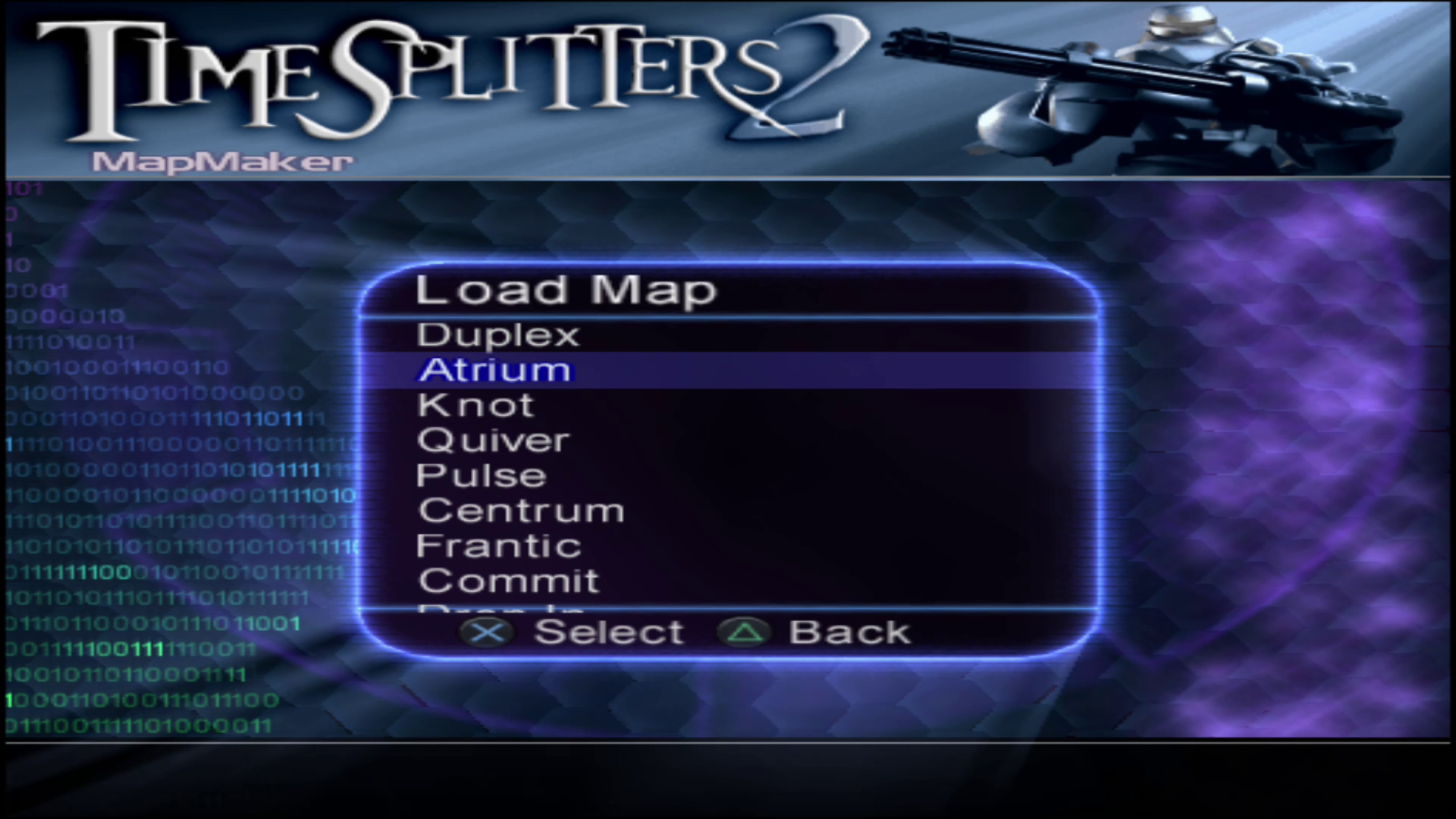 TS1 sample map selection