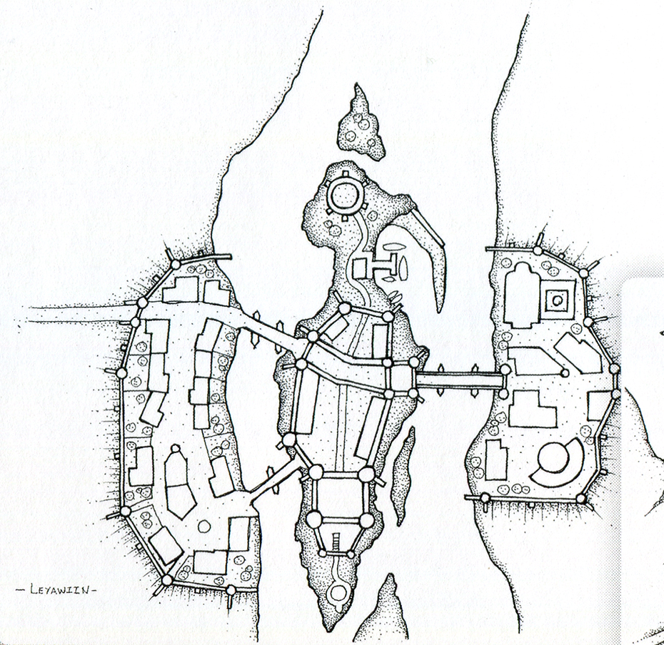 Concept art, city outline. Concept art, city outline.