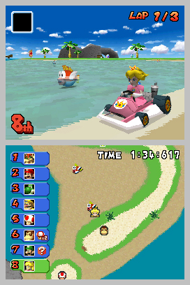 Cheep-Cheep Beach; note the water isn't depicted on the map and Cheep-Cheep uses a different sprite. Cheep-Cheep Beach; note the water isn't depicted on the map and Cheep-Cheep uses a different sprite.