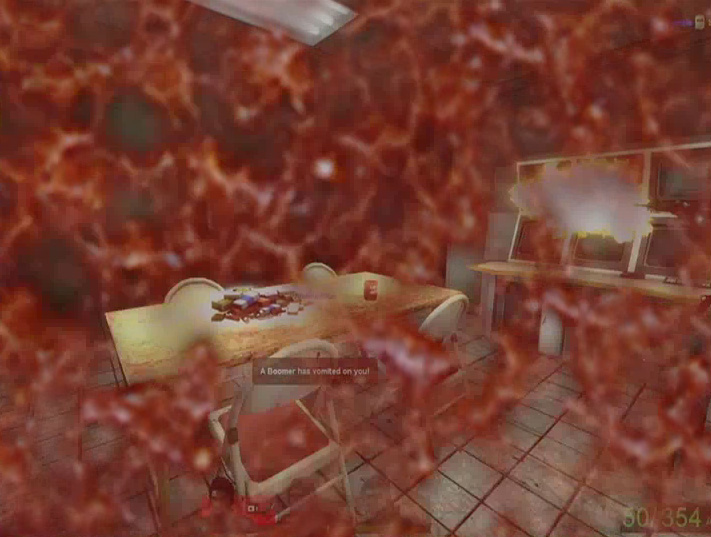 Screenshot of an early Boomer vomit.