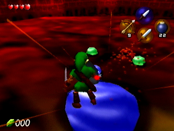 つぶされたスライムがリンクの足元に - The crushed slime lies at Link's feet つぶされたスライムがリンクの足元に - The crushed slime lies at Link's feet