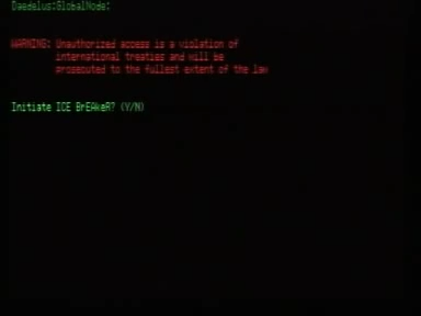 01:10 Old pre-hacking UI. Daedalus' old name, Daedelus, can be seen in the top left as per the design document.
