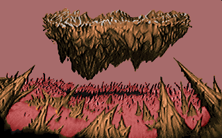 Red and brown terrain.