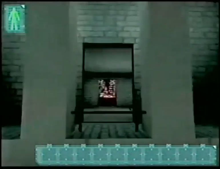 01:06 Railings on the outer sides of the statue, possibly turned into walls for performance reasons.