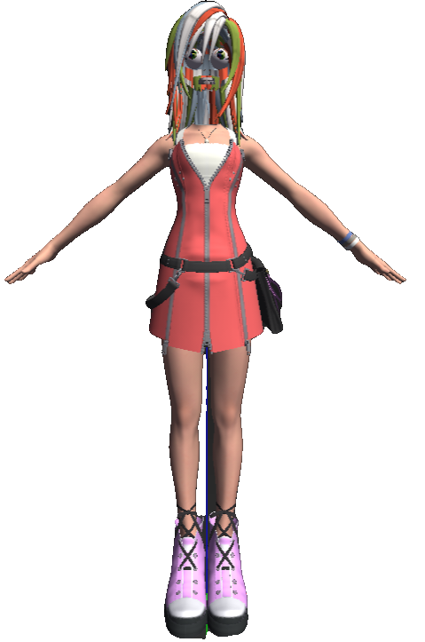 Kairi in her Kingdom Hearts II outfit.