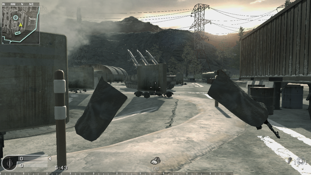 The Select a location with cg_gun_x modified to 50. This shows an AK-47 with hands probably from Default Weapon.