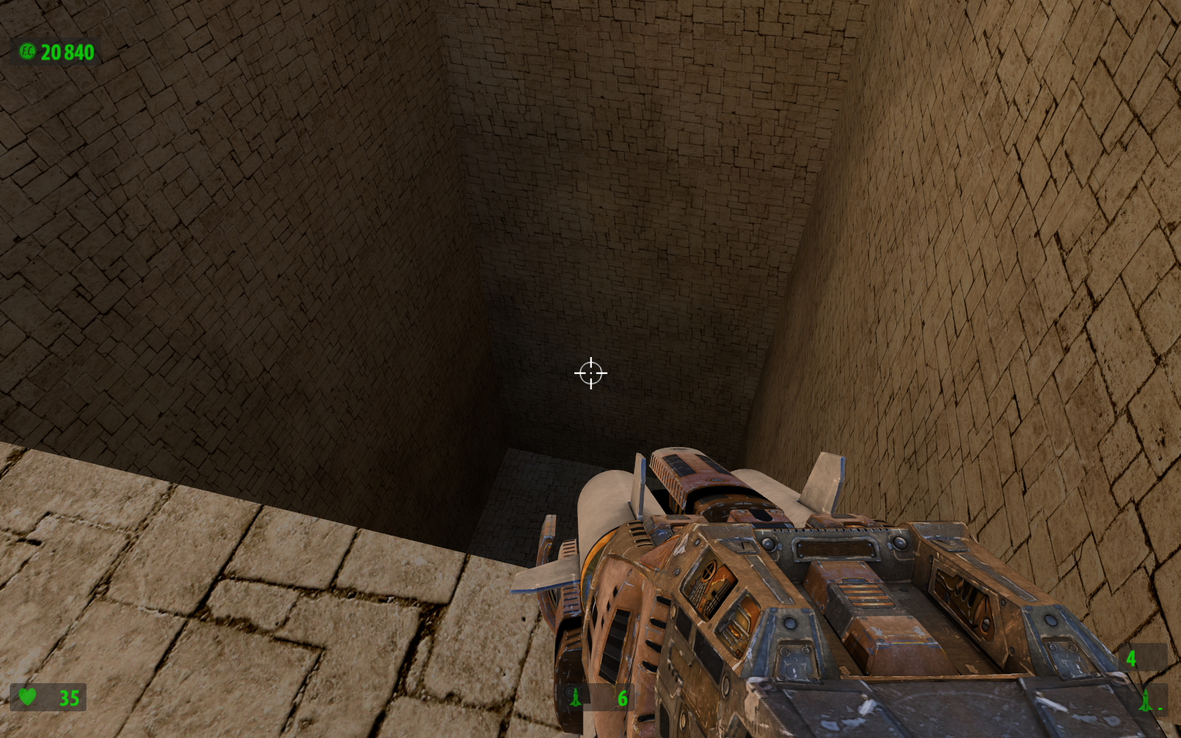 Looking down the pit. Looking down the pit.