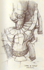 Concept art of a staircase. Concept art of a staircase.