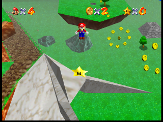 Star 4. Possibly the original location of Star 3 from the final game, as its placement seems to match with the original location of the island seen in prerelease material. Star 4. Possibly the original location of Star 3 from the final game, as its placement seems to match with the original location of the island seen in prerelease material.