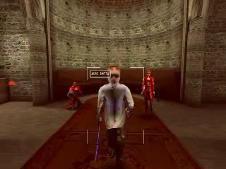 Fighting Aunty Betty/Ryan in the ruins, with different hitmen