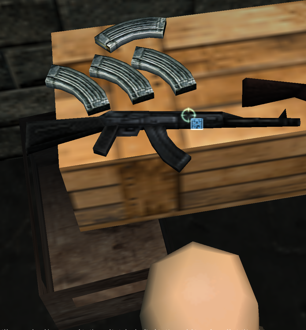 HC47-Tutorial_AK47.oggAn AK-103 is on the crate, not an AK-47. Thus making all the facts Dr. Ort-Meyer spits out about the weapon pretty meaningless. HC47-Tutorial_AK47.oggAn AK-103 is on the crate, not an AK-47. Thus making all the facts Dr. Ort-Meyer spits out about the weapon pretty meaningless.