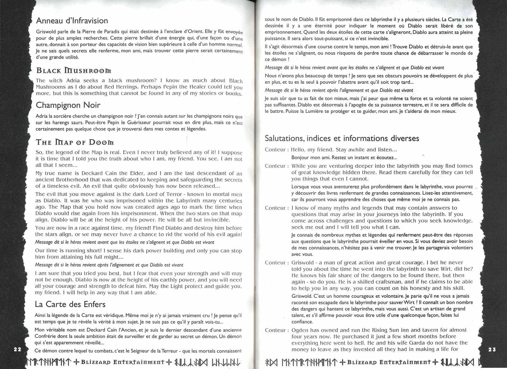 Cain dialogs translation. Includes full "Map of the Stars" quest.