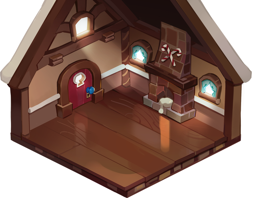 House interior for a scrapped feature. Seen in the Artbook scan.