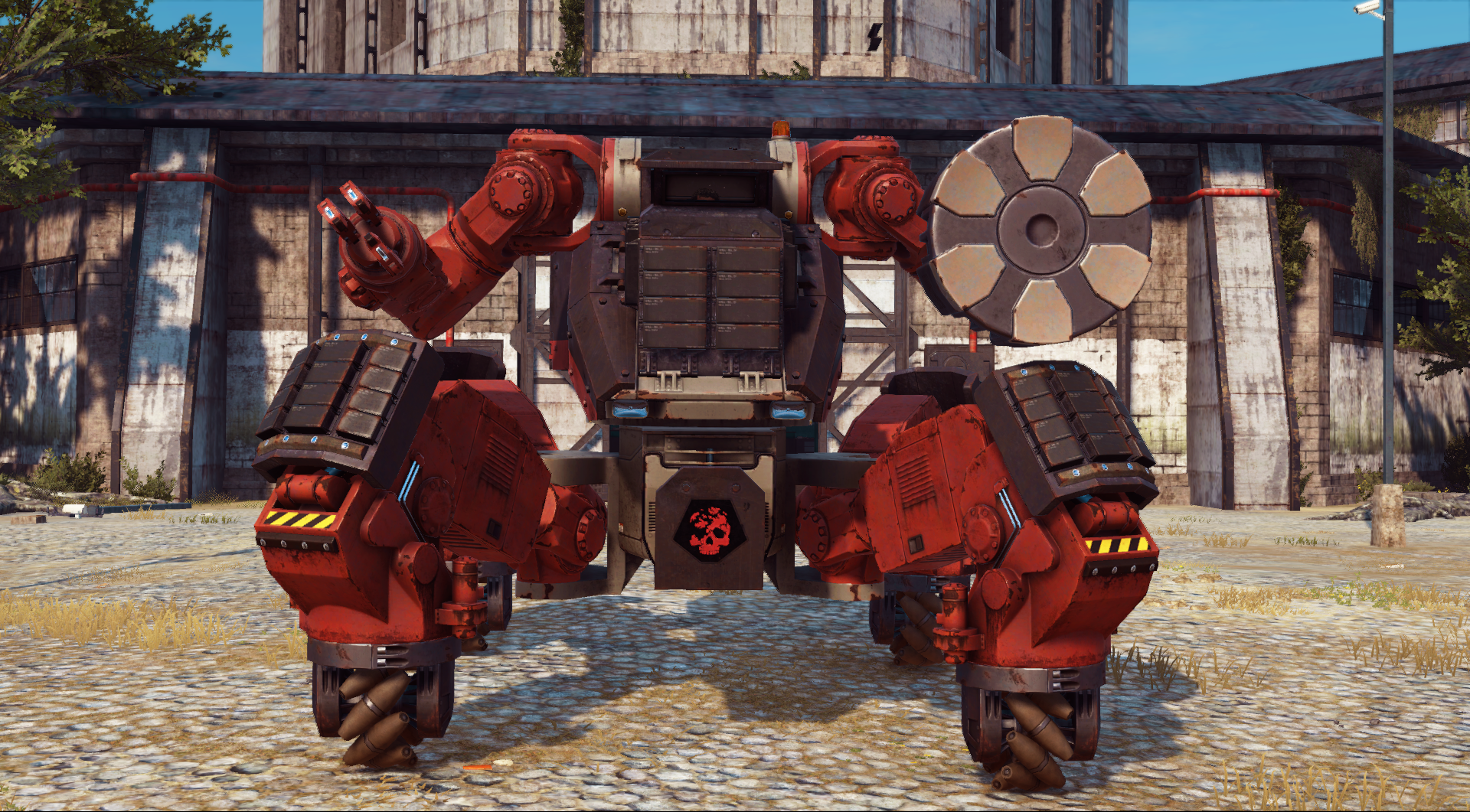 Front view of the debug mech.