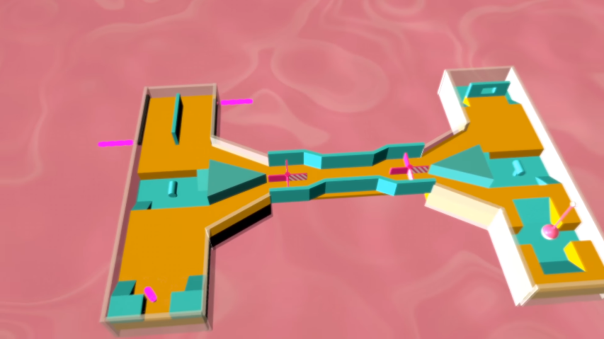 A very early layout for Jinxed. It seems it would have been a much harder and campier version than the final.