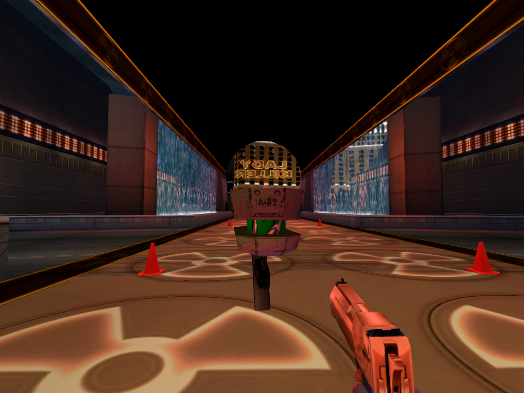 An Turret Ceiling before being destroyed by the player. An Turret Ceiling before being destroyed by the player.