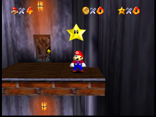 Star 5. Placed above the platform accessed with a wall jump. Star 5. Placed above the platform accessed with a wall jump.