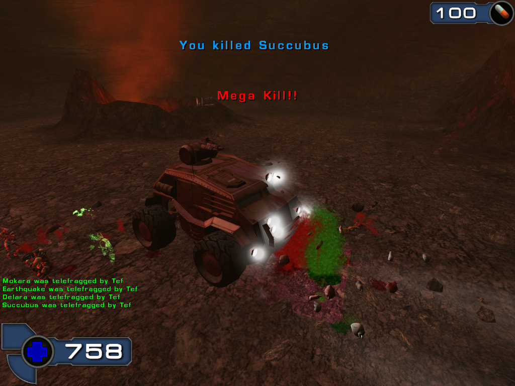 Running over people with the Bulldog.