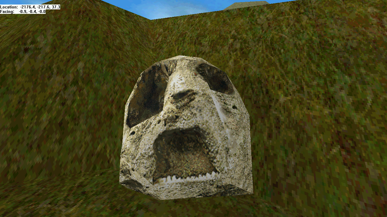 A closer look at the face. A closer look at the face.