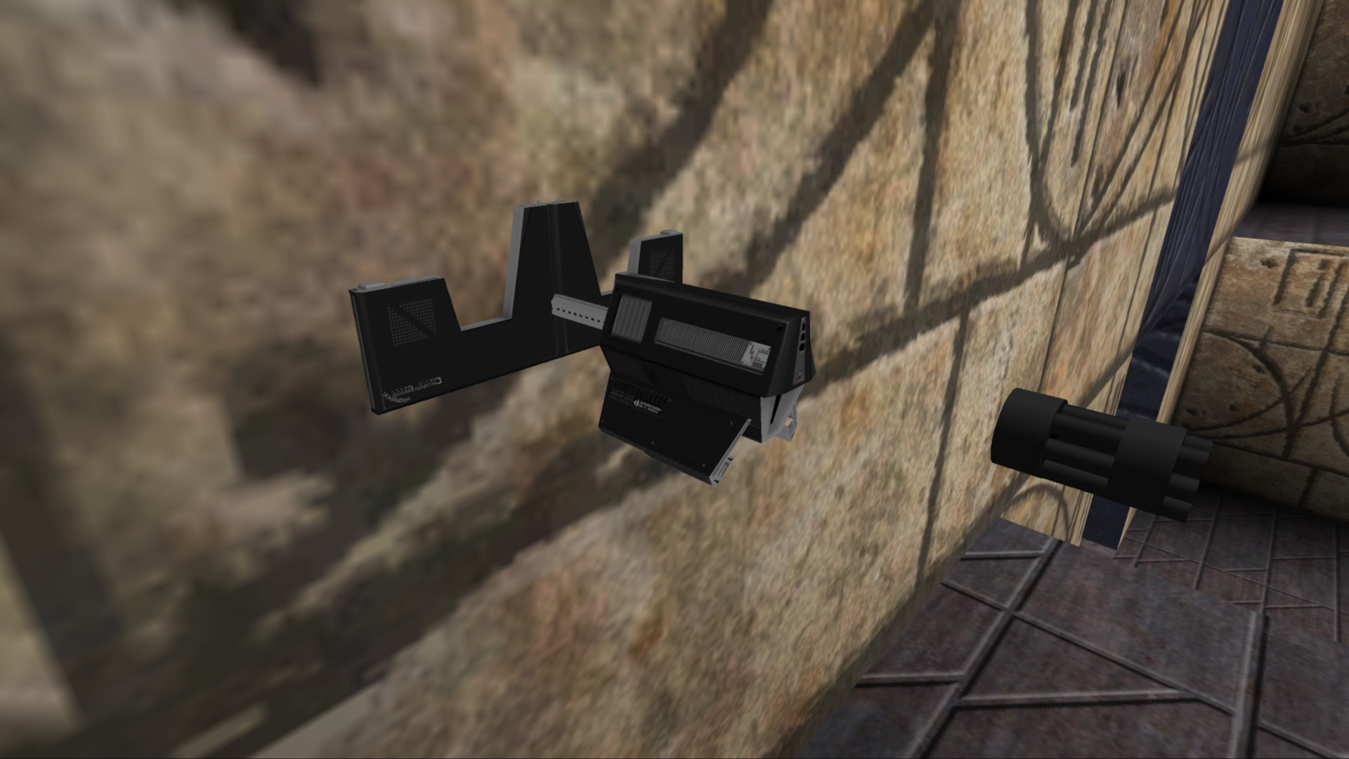Broken sentry gun model.