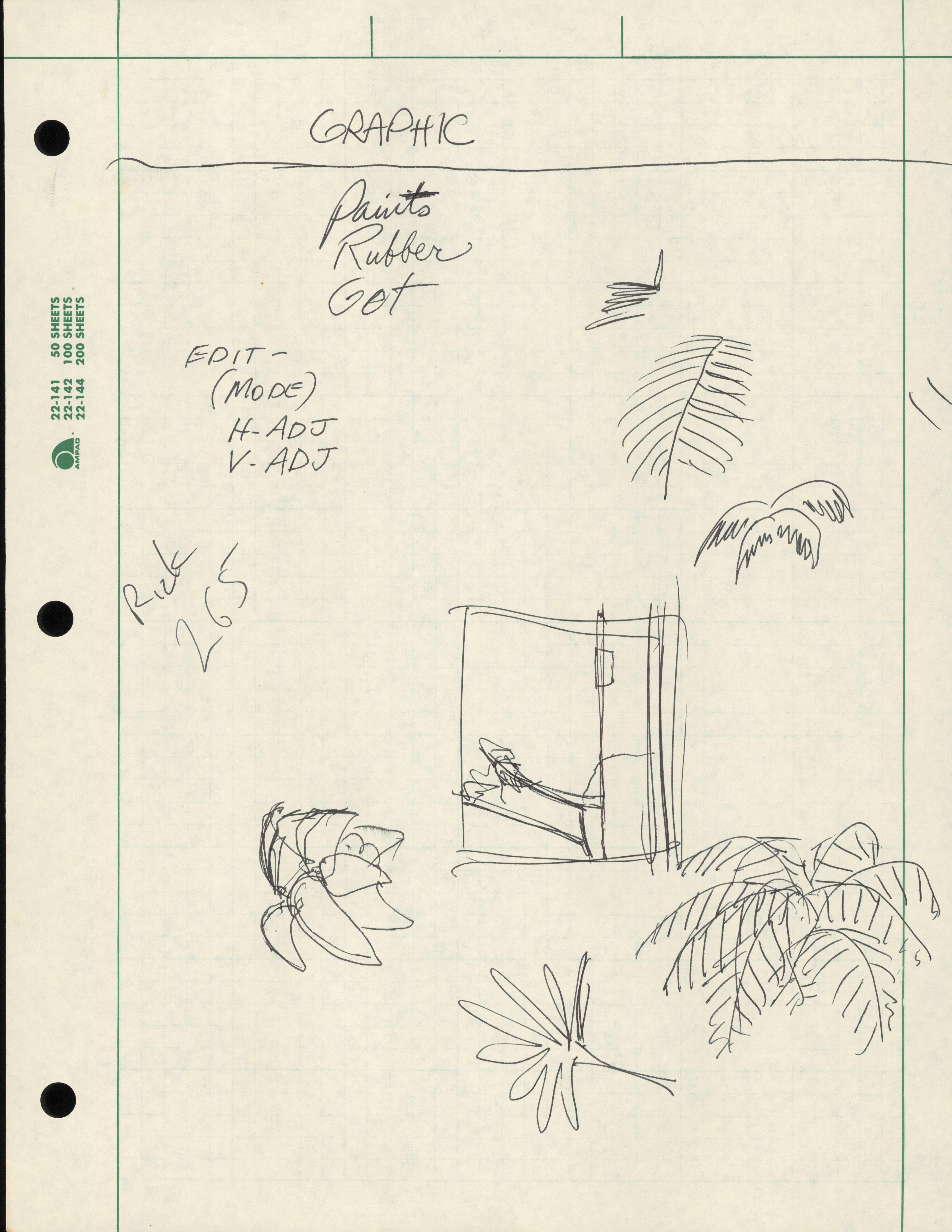 Palm tree designs. A sketch of the island and ice platform from the map is shown. Palm tree designs. A sketch of the island and ice platform from the map is shown.