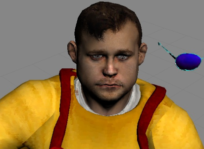 Slappy's face.