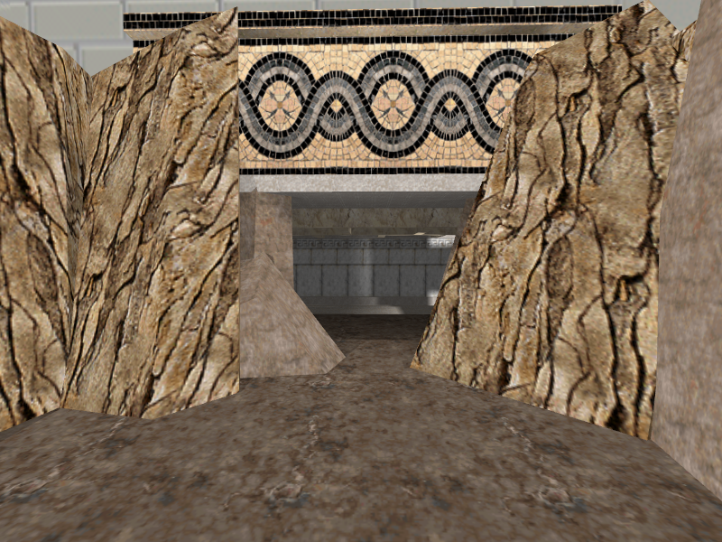 Start of the indoor area.