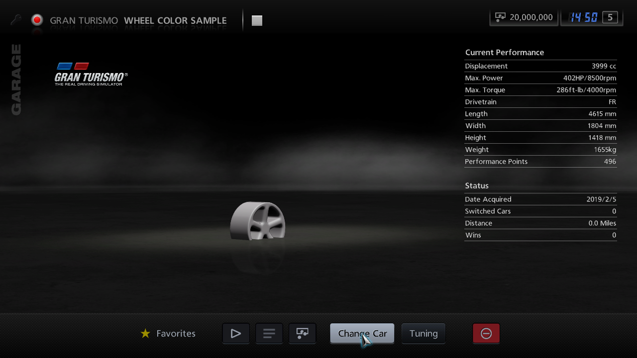 A screenshot of the "vehicle" in the Garage. A screenshot of the "vehicle" in the Garage.