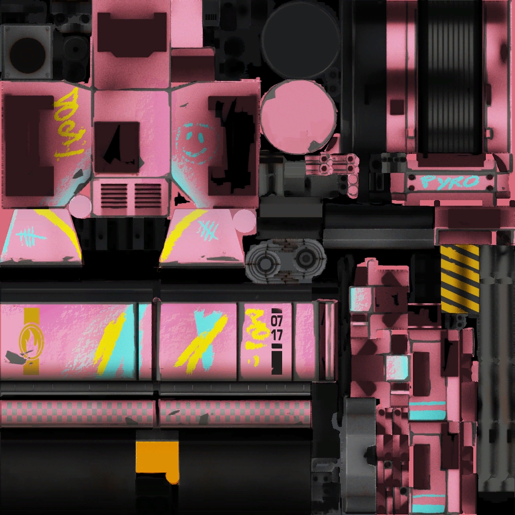 The raw texture file for the Pink Thruster, entitled c_rocketpack_fun. The raw texture file for the Pink Thruster, entitled c_rocketpack_fun.