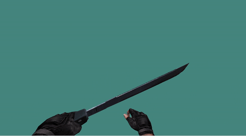 Stabbing with the machete without hitting anything. Stabbing with the machete without hitting anything.