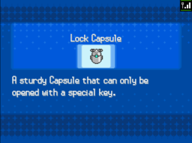 The Lock Capsule in the inventory