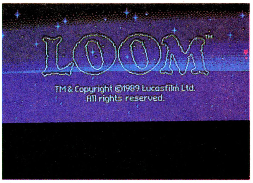 Early version of the title screen, with a different copyright notice. The font doesn't match either the distaff GUI or the regular text font in other screenshots from this time.