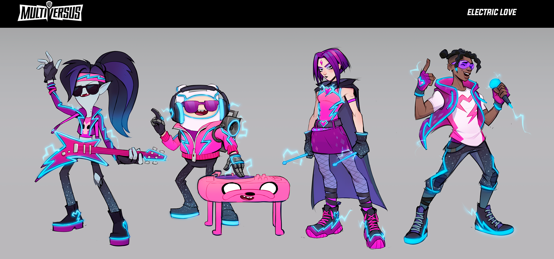 Concept Art for an unused "Cyber Love" skin set.