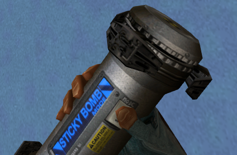 The Multi Bomb in sticky bomb mode.