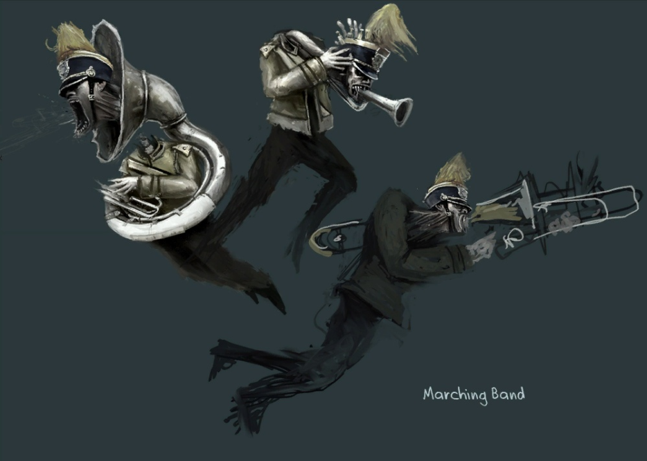 A Marching Band ghost. A Marching Band ghost.