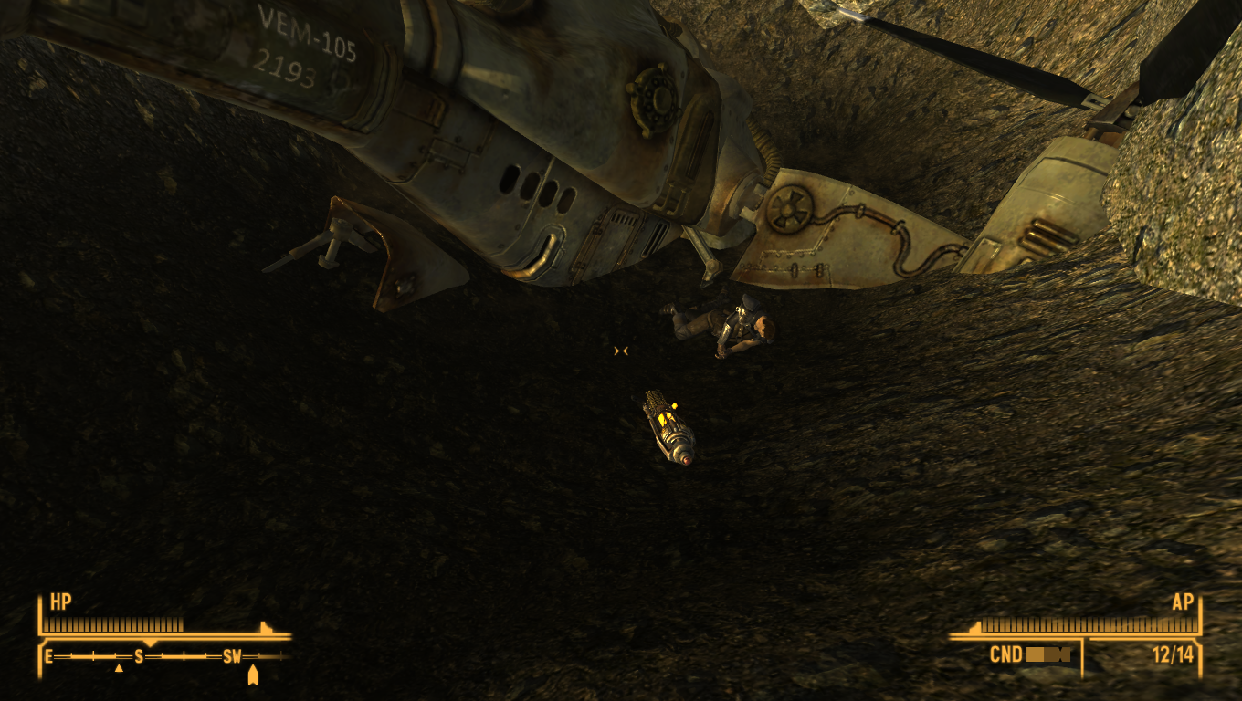 The otherwise unused pilot at his intended location.