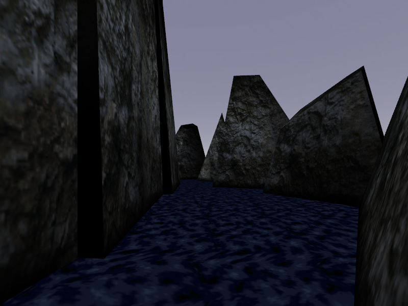 Water surrounding the cliffside. Water surrounding the cliffside.