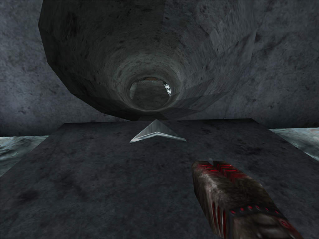 Arrow leading to next room.