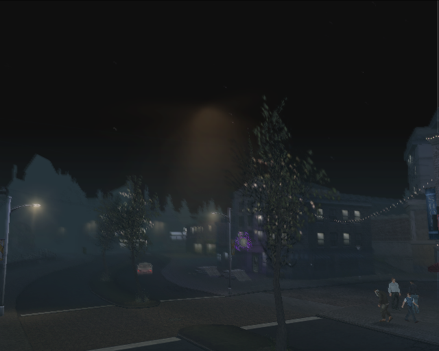 A light beam for a non-existent street lamp to the other side of the infirmary. A light beam for a non-existent street lamp to the other side of the infirmary.