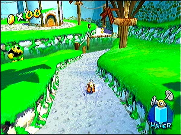 As seen during the E3 gameplay, there is no log in the water, but there are 2 small columns that are missing in the final game. As seen during the E3 gameplay, there is no log in the water, but there are 2 small columns that are missing in the final game.