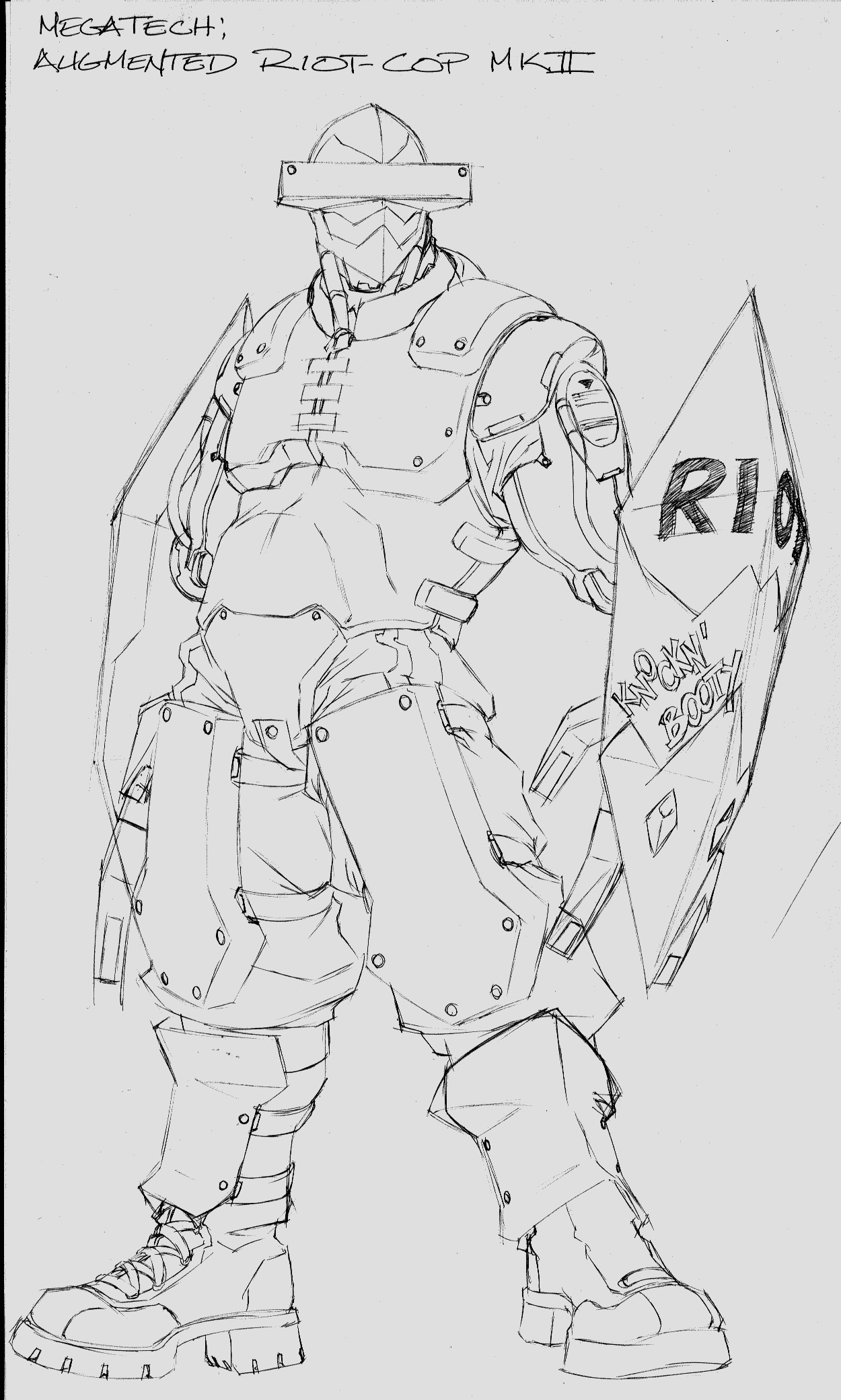 The MJ12 Commando, formerly an augmented riot cop.