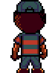 Mike searching in the SNES version.